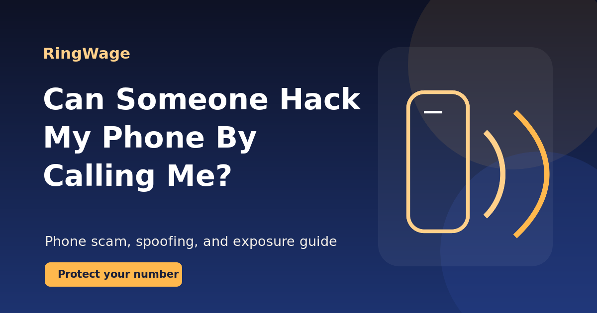 RingWage illustration for phone-call hacking, spoofing, and phone number exposure risks